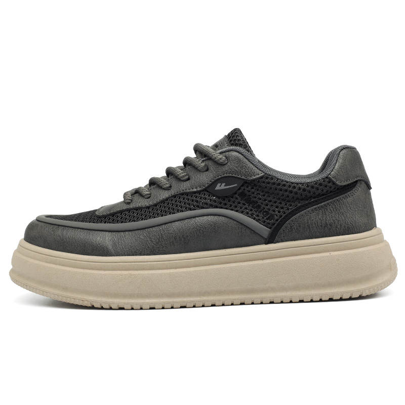 Warrior Balance Abrasion Resistant Lightweight Quick Dry Low top Skateboard Shoes Men's Gray