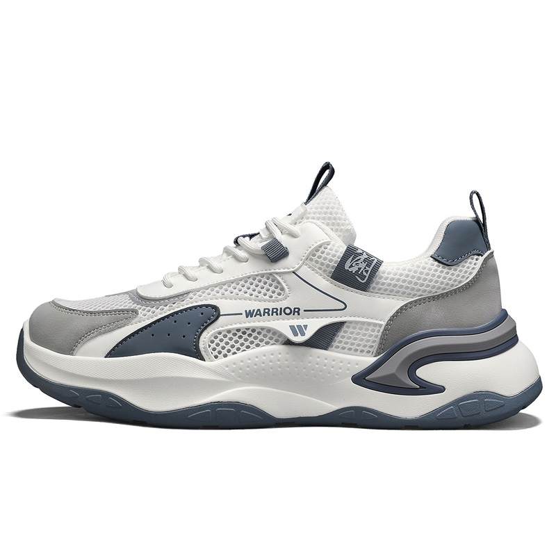 WARRIOR Cushioning Abrasion Resistant Coverage Low top Casual Shoes Men's Beige Gray Dark Blue