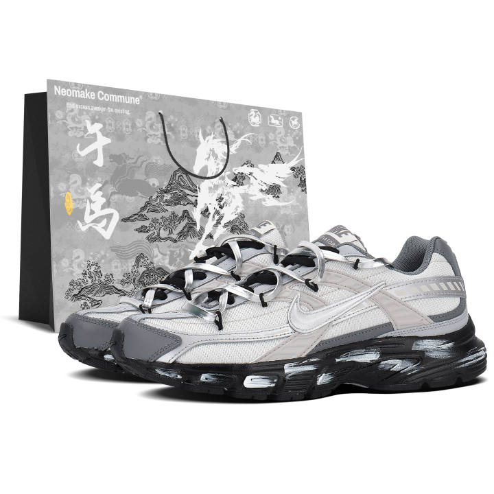 Nike Nike Initiator Abrasion Resistant Running Shoes Unisex Black White Silver