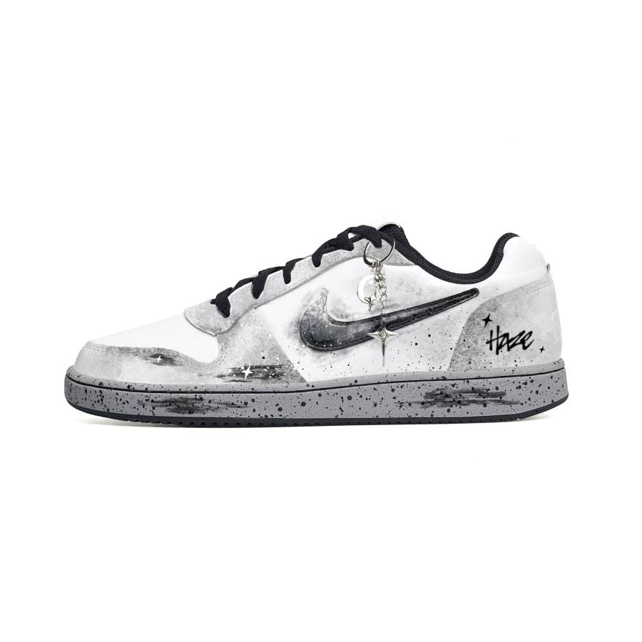 Nike Nike EBERNON WAO Slip Resistant Cushioning Height Increasing Low top Skateboard Shoes Men's Black Gray