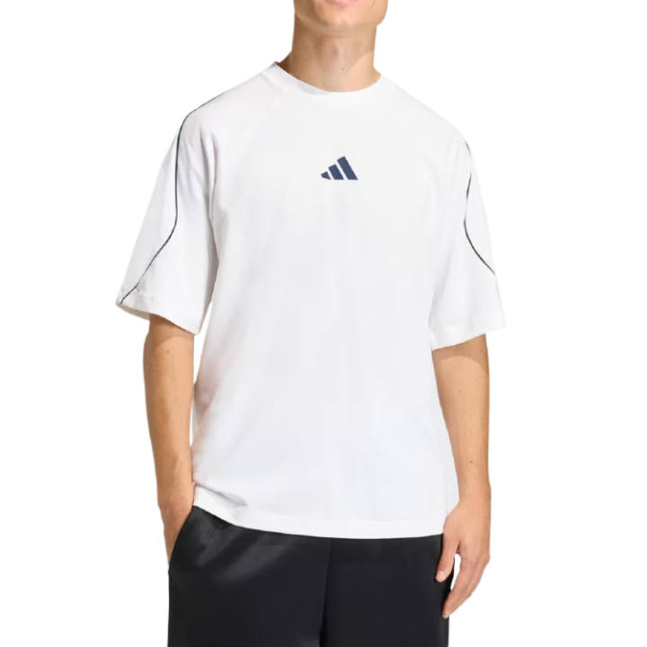 Adidas Adidas T Shirts Men's White/Midnight Indigo Crew Neck