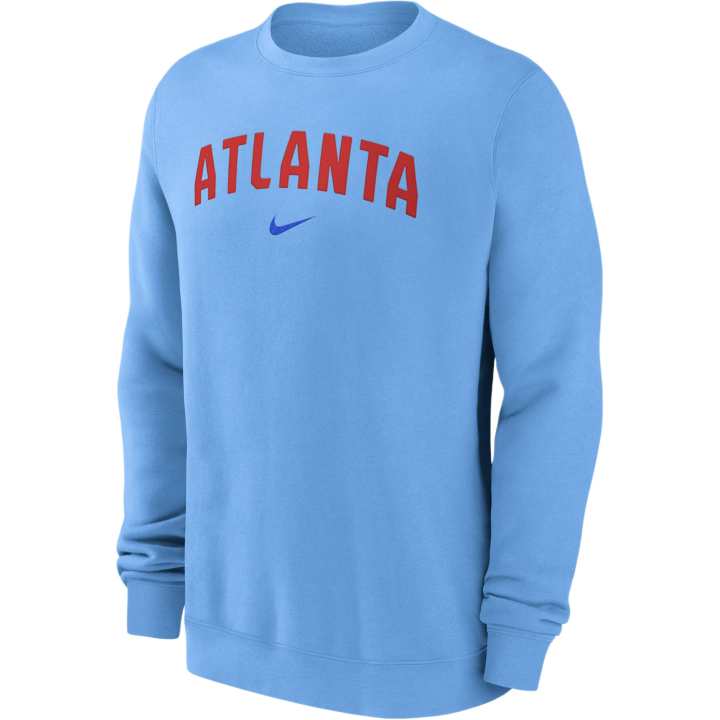 Nike Nike Atlanta Braves 2-Hit Men's Nike Mlb Pullover Crew