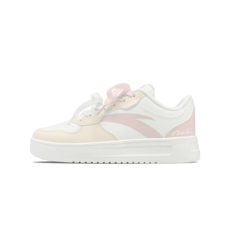 Anta Mint Candies Yellow Pink Men's, Niche, Campus Style Couple, Cute Versatile, Comfortable Synthetic Leather