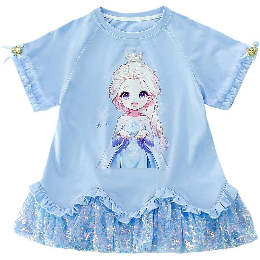 Disney Disney Kids Dresses Crew Neck Thin Short