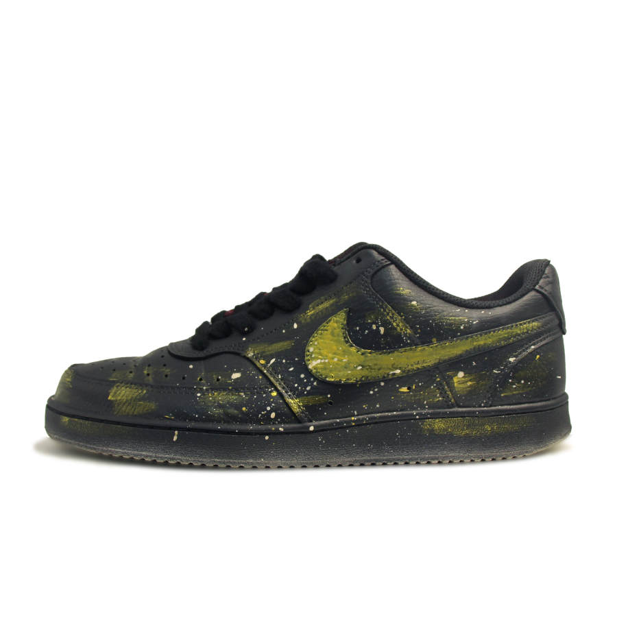 Nike Nike Court Vision 1 Synthetic Leather Hand Drawn Graffiti Abrasion Resistant Lightweight Breathable Low top