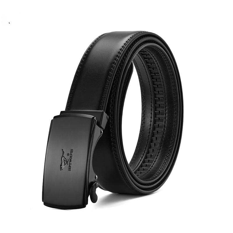 SEPTWOLVES SEPTWOLVES Split Cow Leather Zinc Alloy Automatic Buckle Belt Men's 3.5cm