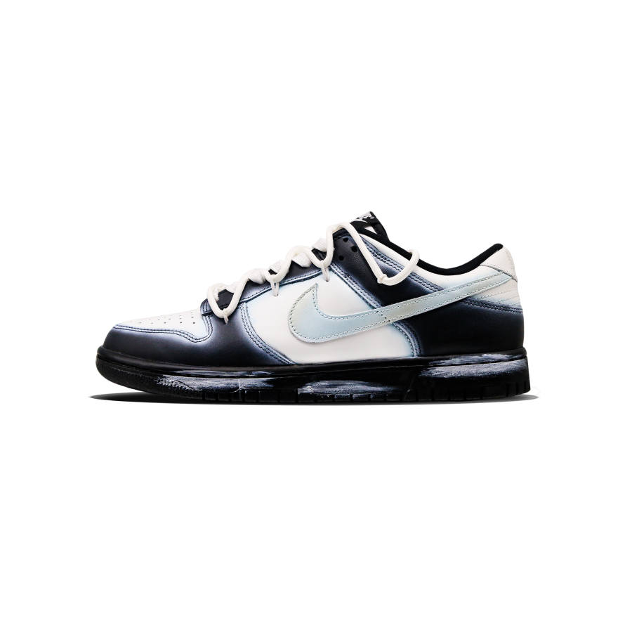 Nike Nike Dunk Noir Mist Leather Abrasion Resistant Low top Kids' Skateboarding Shoes Black Teenagers