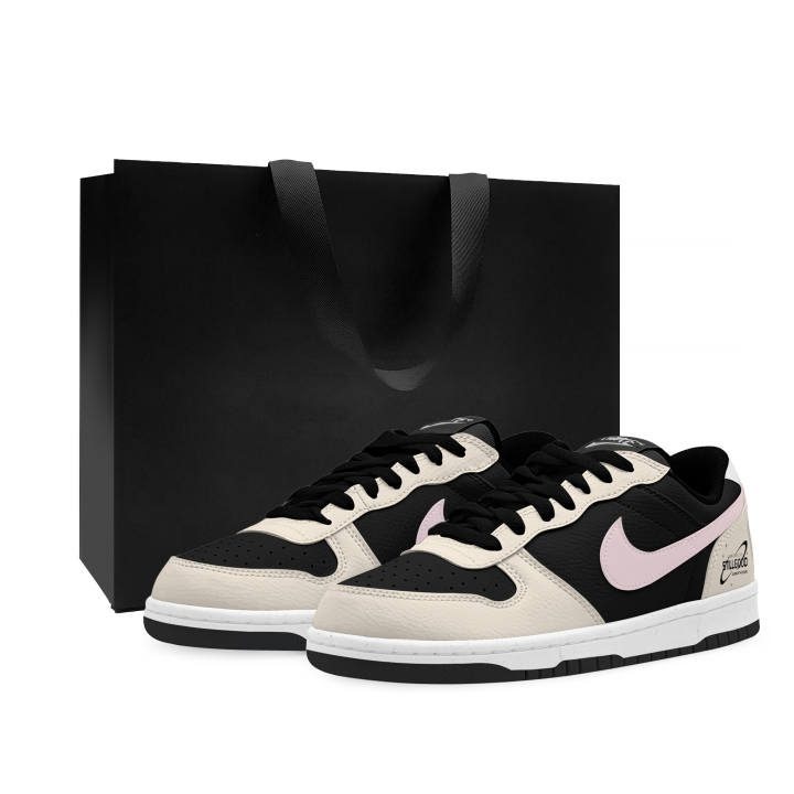 Nike Nike Big Slip Resistant Cushioning Abrasion Resistant Low top Skateboard Shoes Men's Black Beige Pink