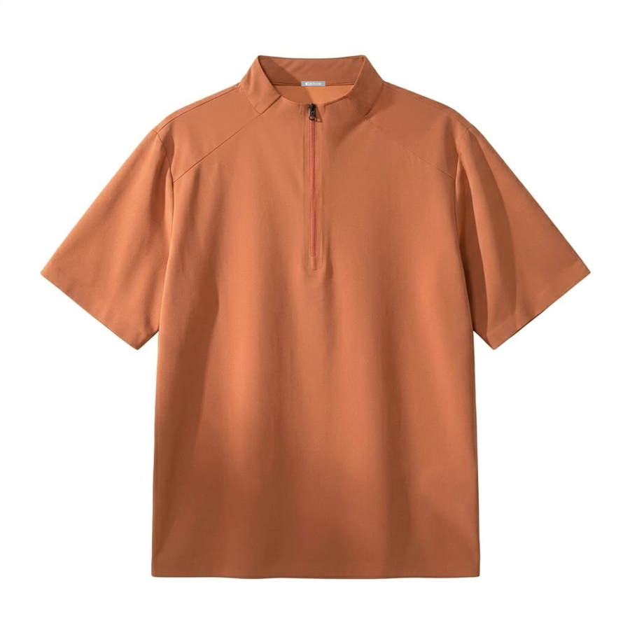 Hodo T Shirts Men's Stand Collar Moderate Heavyweight