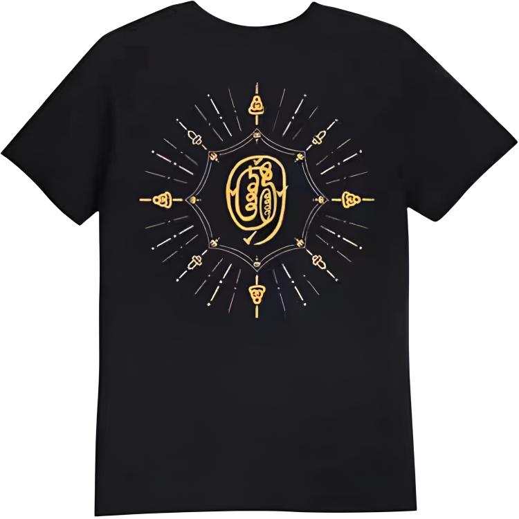 Lnga Landgre T Shirts Unisex Black 260 Weight 100% Cotton Crew Neck Thin Heavyweight