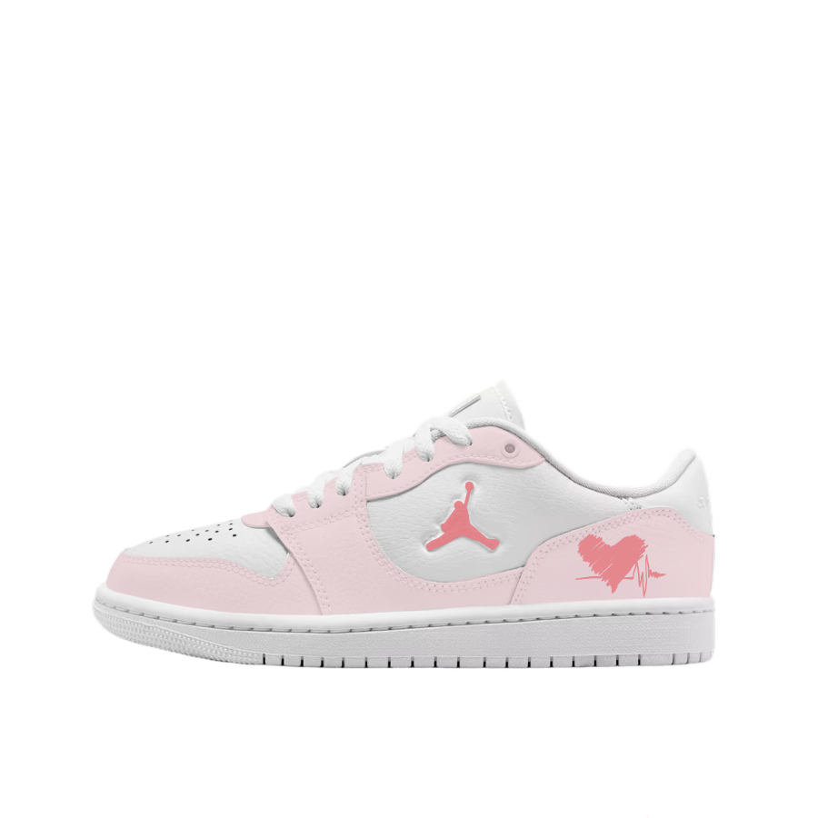 Jordan Jordan COURT CONNECT Genuine Leather Cushioning Abrasion Resistant Low top Kids' Skateboarding Shoes White Pink Unisex