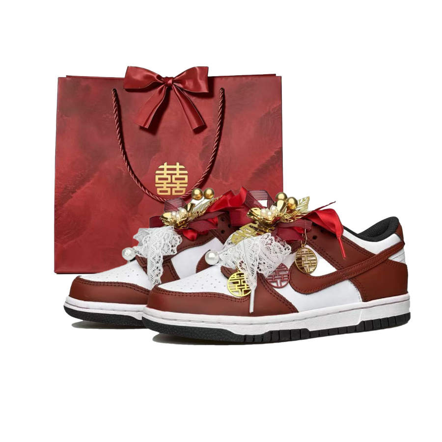 Nike Nike Dunk Bridesmaid 3.0 Shopping Bag Pu Slip Resistant Abrasion Resistant Balance Low top Skateboard Shoes Unisex