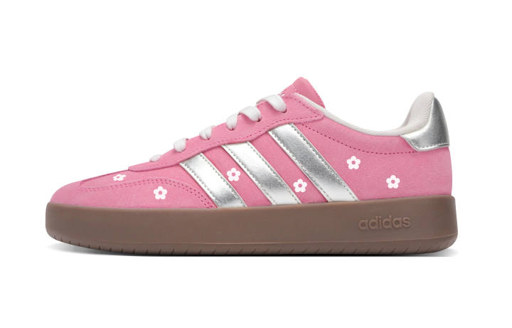 Adidas Adidas BARREDA Slip Resistant Lightweight Low top German Army Trainers Unisex Silver Pink