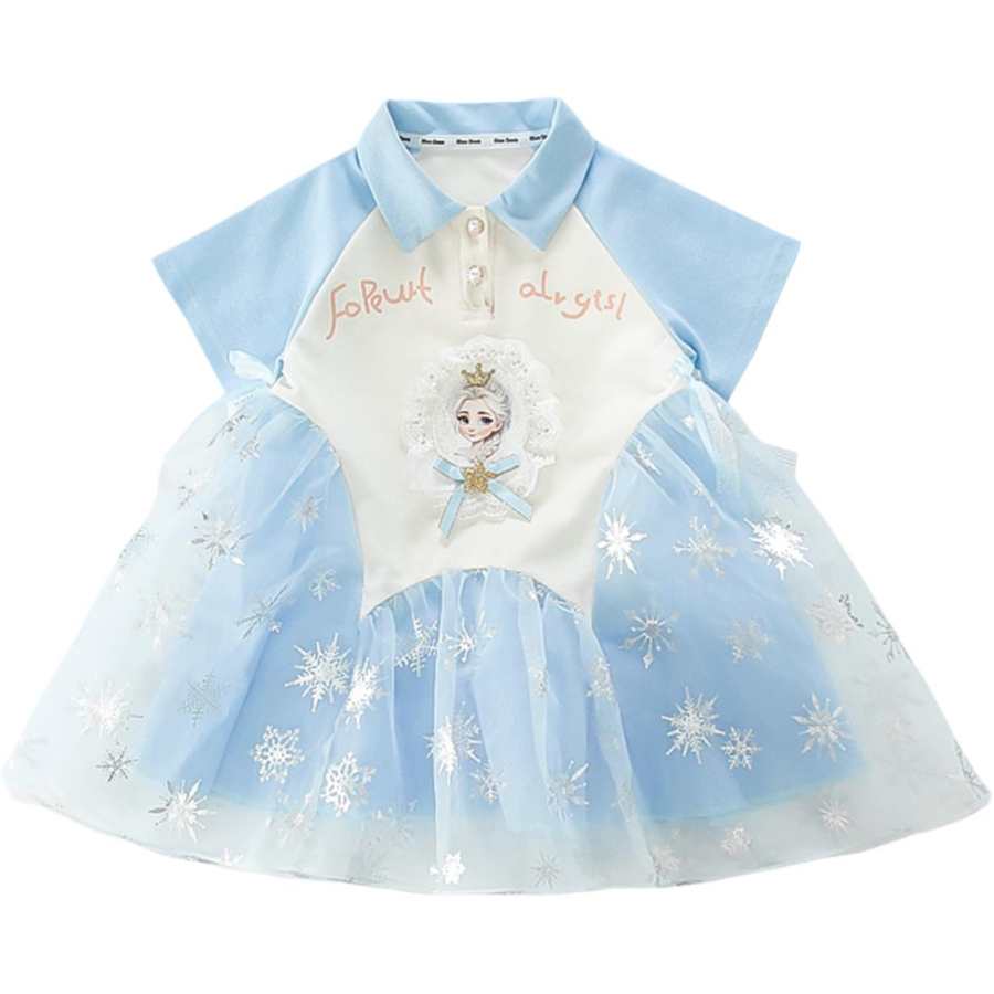 Disney Disney Kids Dresses Lapel Thin Mid Length