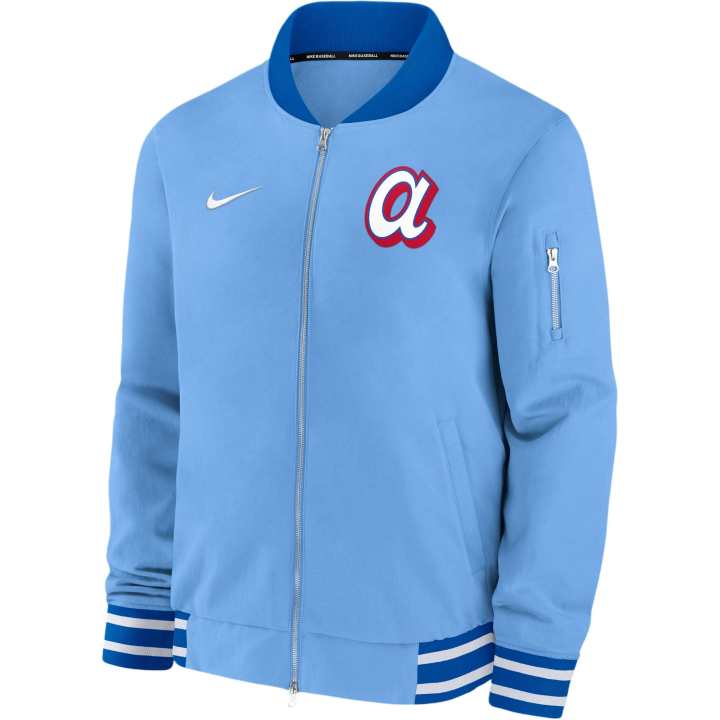 Nike Nike Atlanta Braves Authentic Collection City Connect Men's Nike Mlb Full-Zip Bomber Jacket