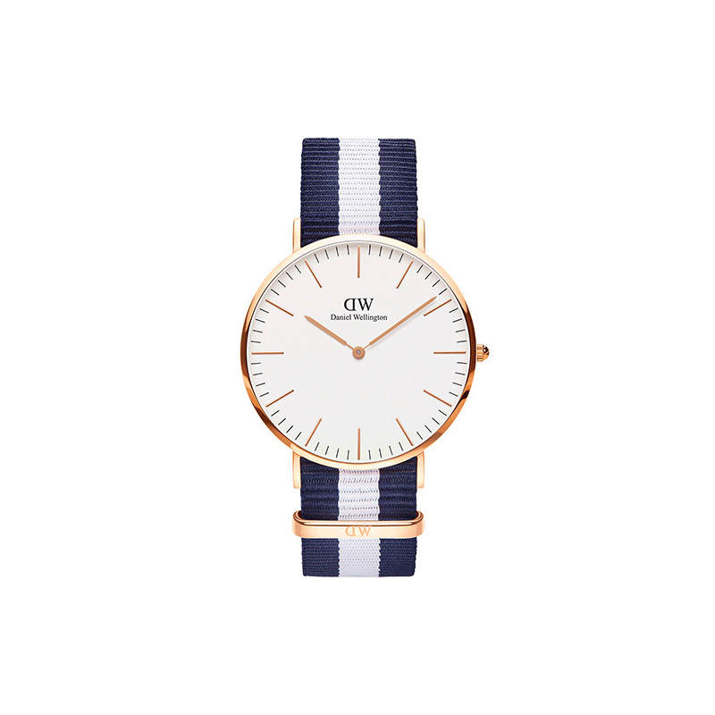 DW/DanielWellington Daniel Wellington Wrist Watches Quartz Movement Nylon Strap White Dial Men's Watches