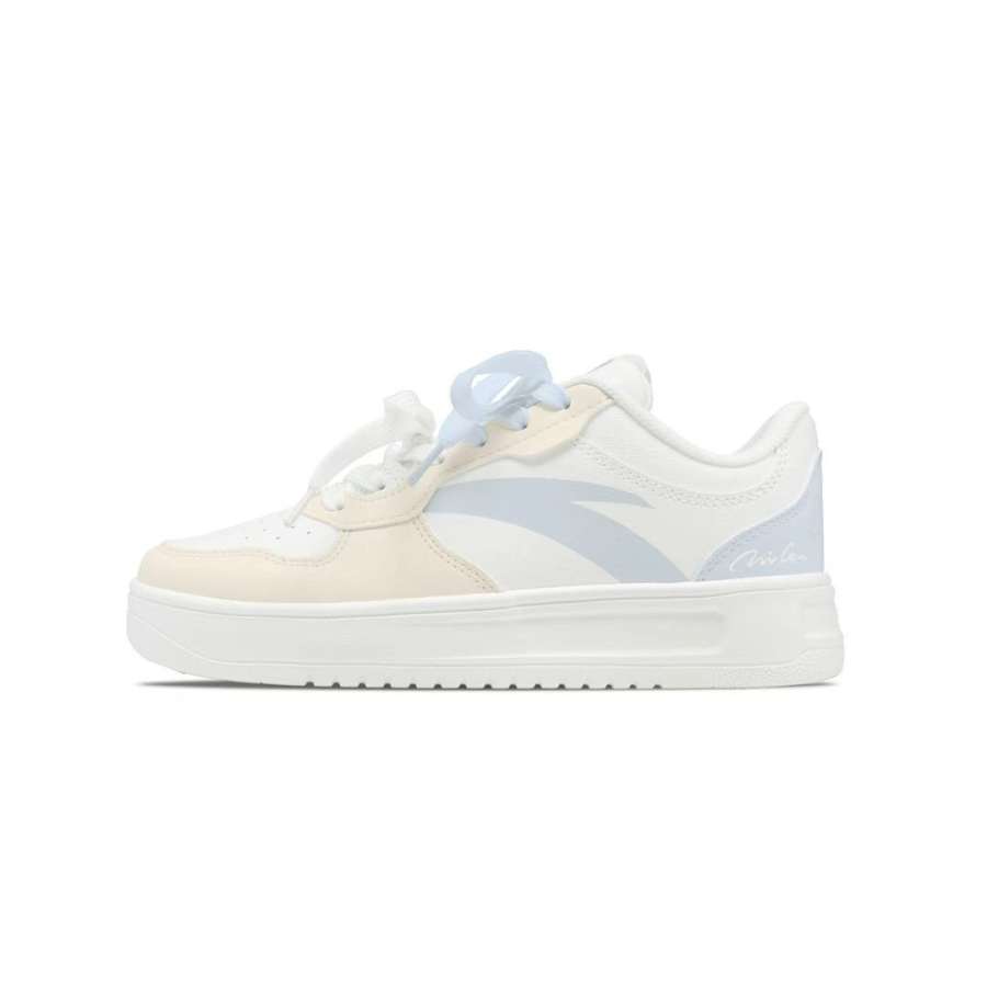 Anta Mint Candies Yellow Blue Men's, Niche, Campus Style Couple, Cute Versatile, Comfortable Synthetic Leather