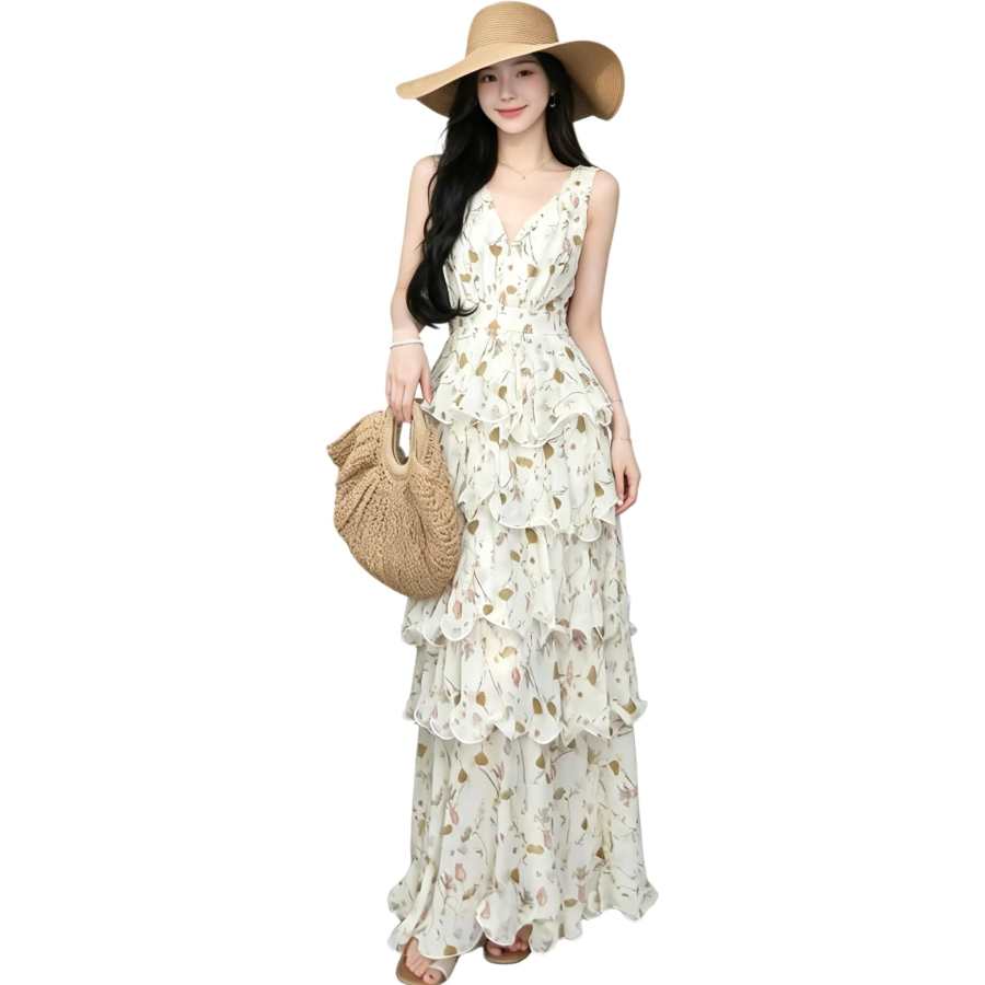 JBBCN Slip Dresses Women's V Neck Moderate Long