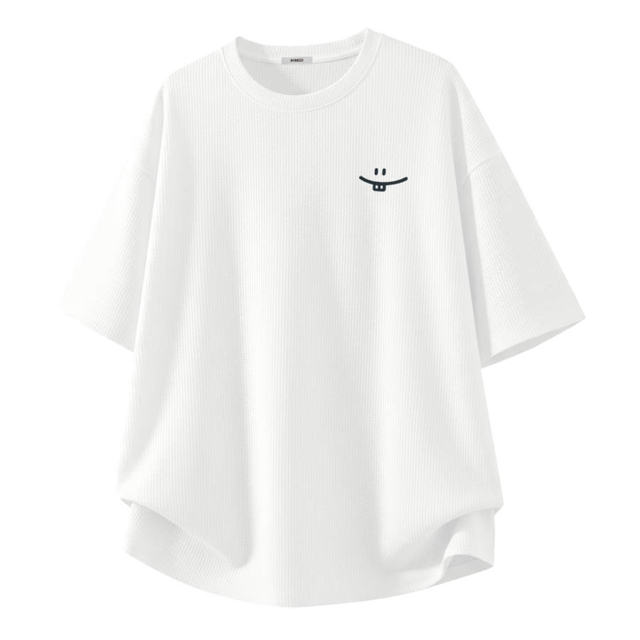 MINISO T Shirts Unisex Crew Neck Moderate Straight Fit