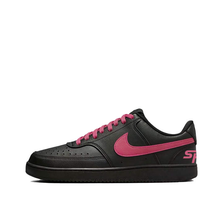 Nike Nike Court Vision Low Black Rose Slip Resistant Cushioning Abrasion Resistant Lightweight Breathable Moisture Wicking