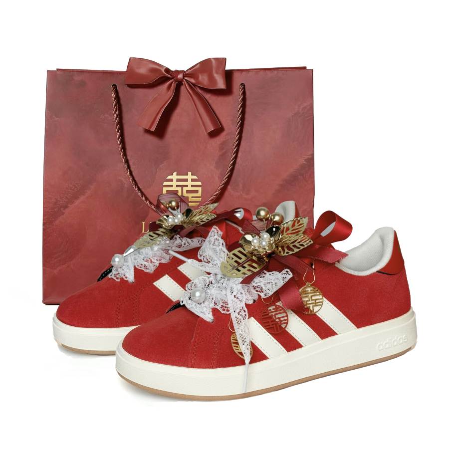 Adidas Adidas Grand Court Base 00s Harmony 3.0 Shopping Bag Abrasion Resistant Low top Skateboard Shoes Unisex Red