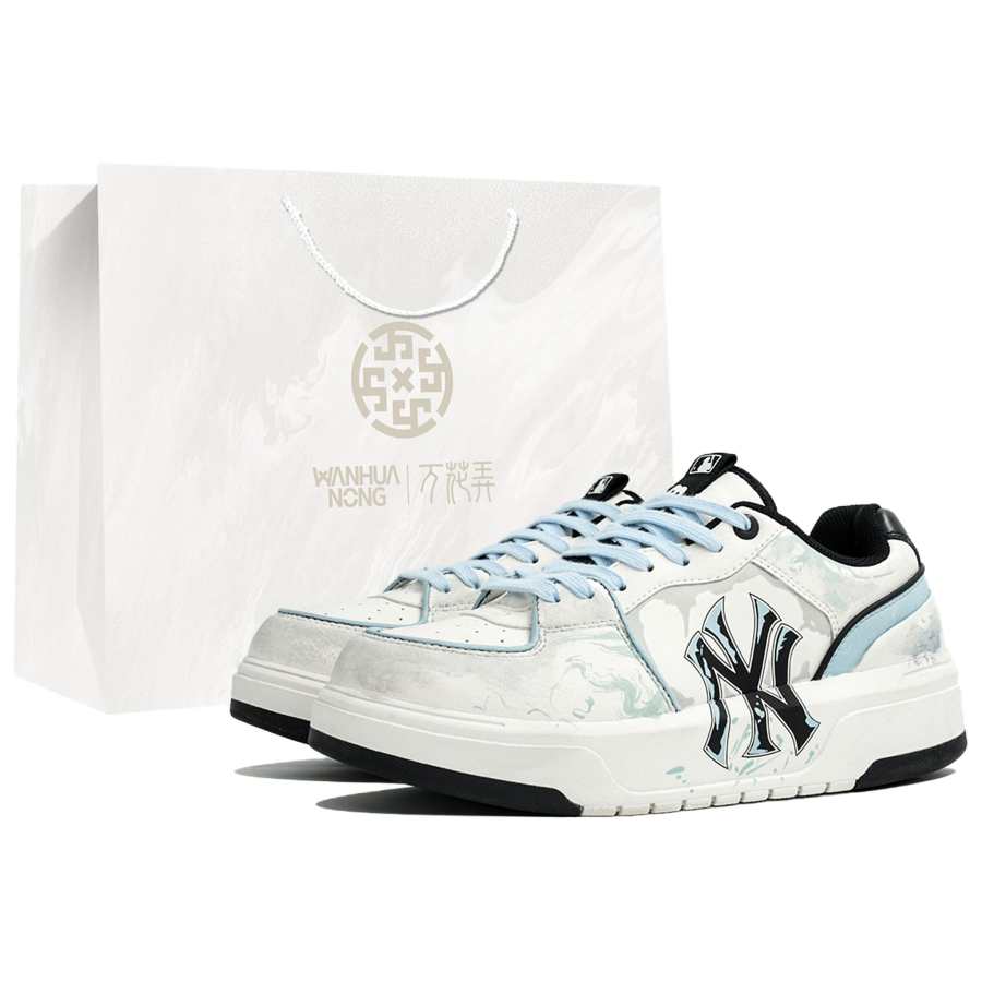 MLB Chunky Liner Kaleidoscope, Splash, Shopping Bag Low top Skateboard Shoes Men's White Blue
