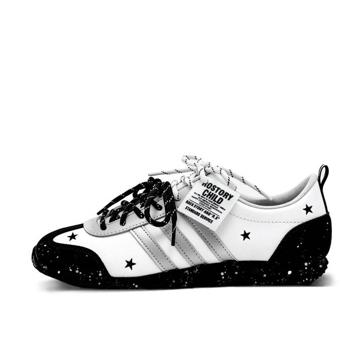 Adidas Adidas VS JOG 2.0 Black And White Starlight, Baby's Breath Height Increasing Low top German Army Trainers Unisex