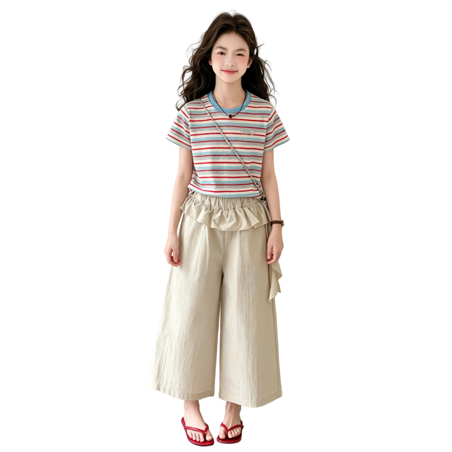 Lanza Girls' Summer Clothing Sets Summer Teenagers