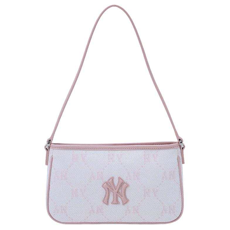 MLB MLB Artificial Leather With Polyester Shoulder Bag, Handbag, Shoulder Bag Mini Unisex Pink
