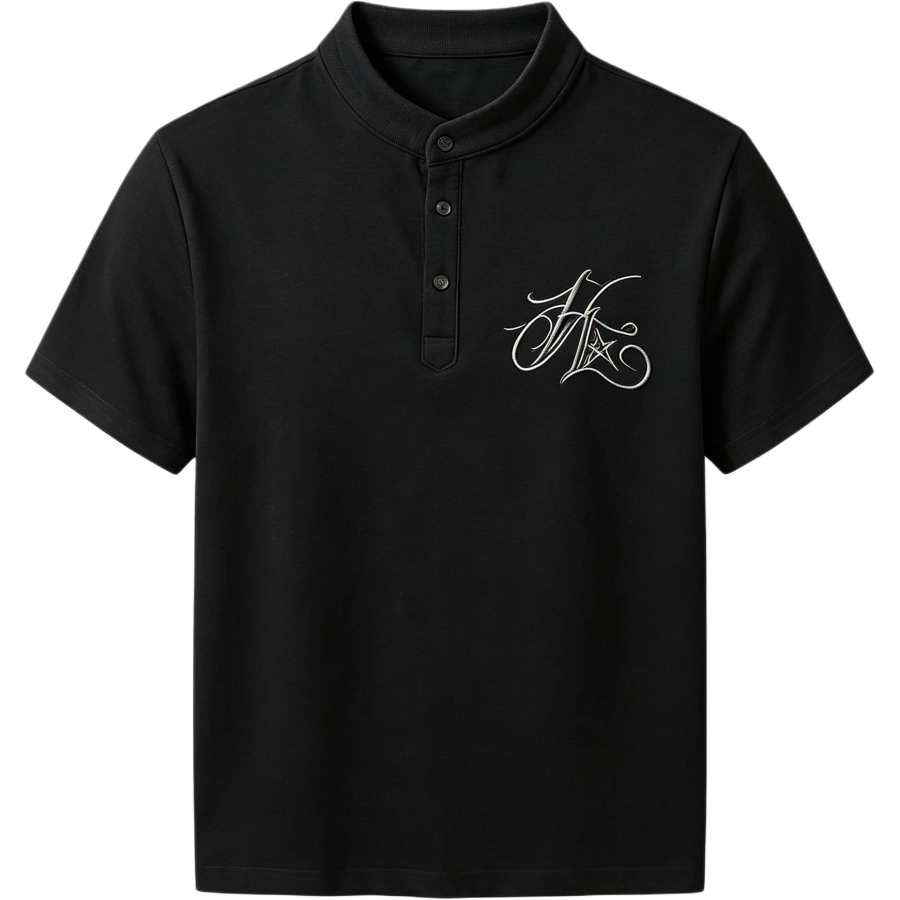 Lnga Landgre Polo Shirts Men's Stand Collar Moderate Straight Fit