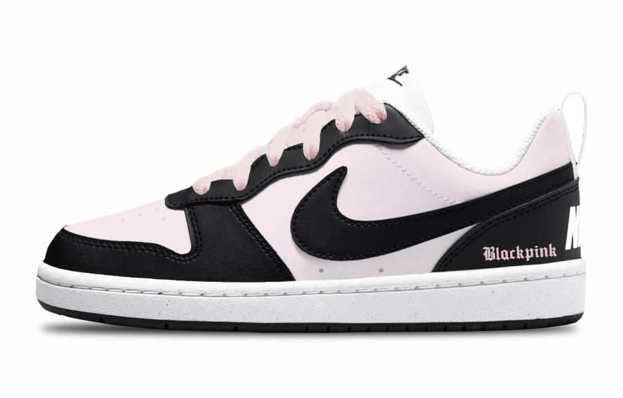 Nike Nike Court Borough Low top Kids' Skateboarding Shoes Black Pink Teenagers
