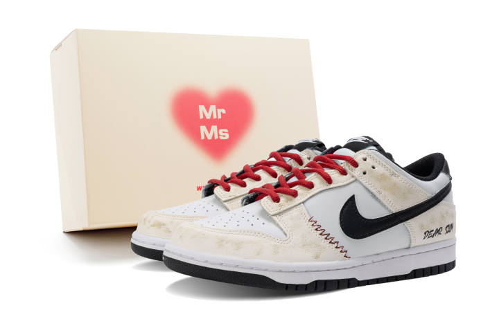 Nike Nike Dunk Slip Resistant Abrasion Resistant Low top Skateboard Shoes Unisex Black Beige