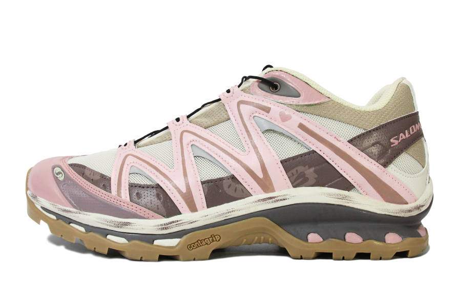 SALOMON XT Quest Walking Planet, Strawberry Basque Low top Mountaineering Shoes Unisex Beige Pink Brown