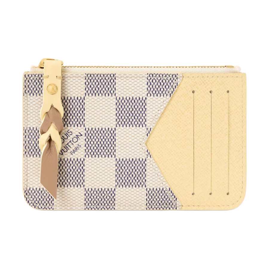 LOUIS VUITTON Romy Coated Canvas Card Holder Women's Hazelnut Yellow