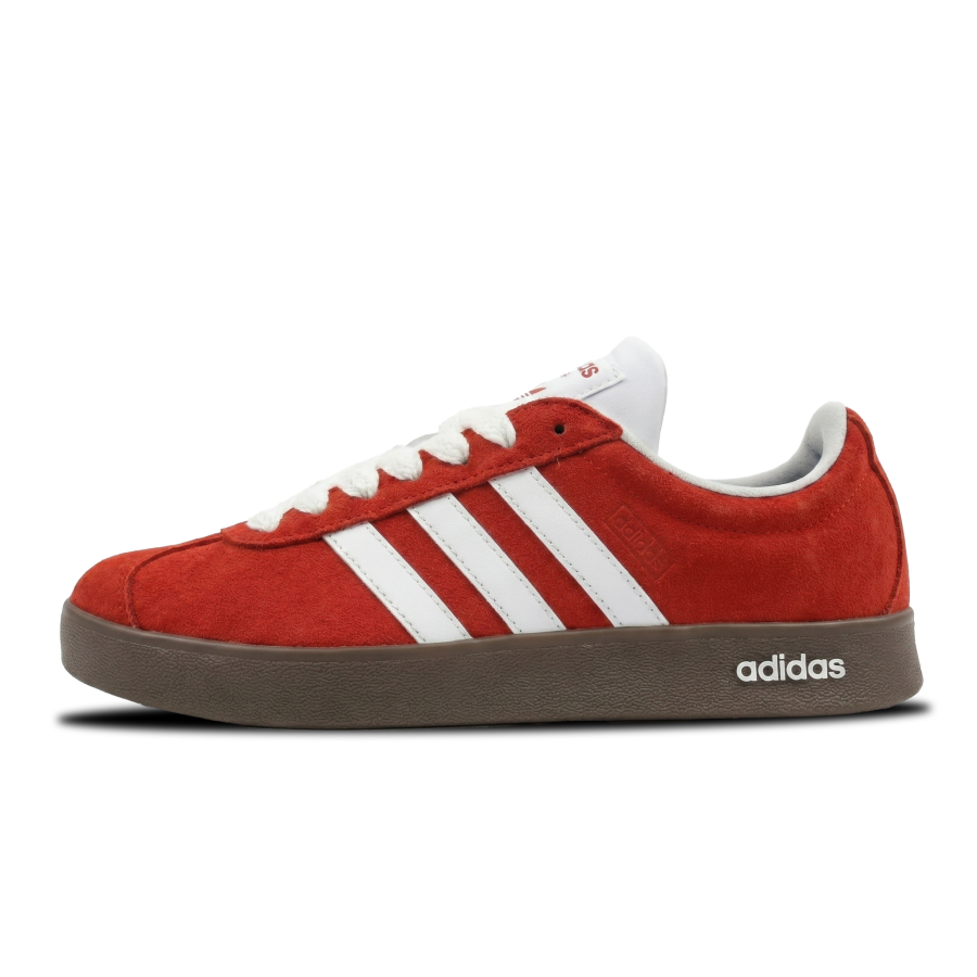 Adidas Adidas VL COURT 2.0 Slip Resistant Abrasion Resistant Low top Skateboard Shoes Unisex Brick Red