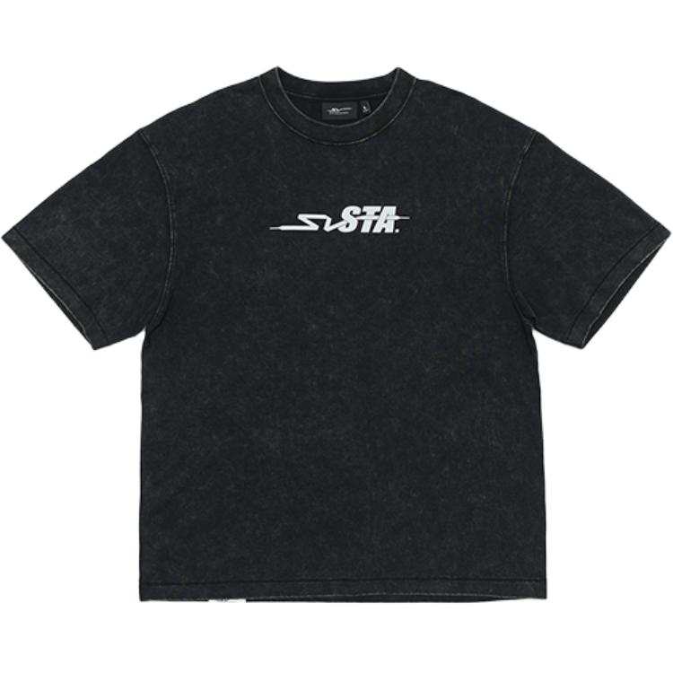 ANTA T Shirts Unisex Black Crew Neck Moderate Straight Fit