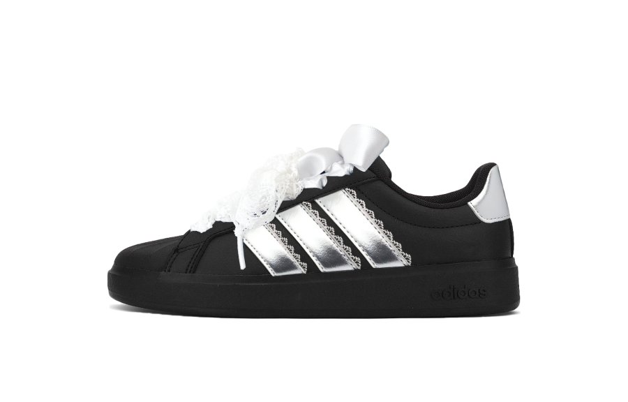 Adidas Adidas Street Talk Dark Chocolate Ballet Low top Kids' Skateboarding Shoes Silver Teenagers