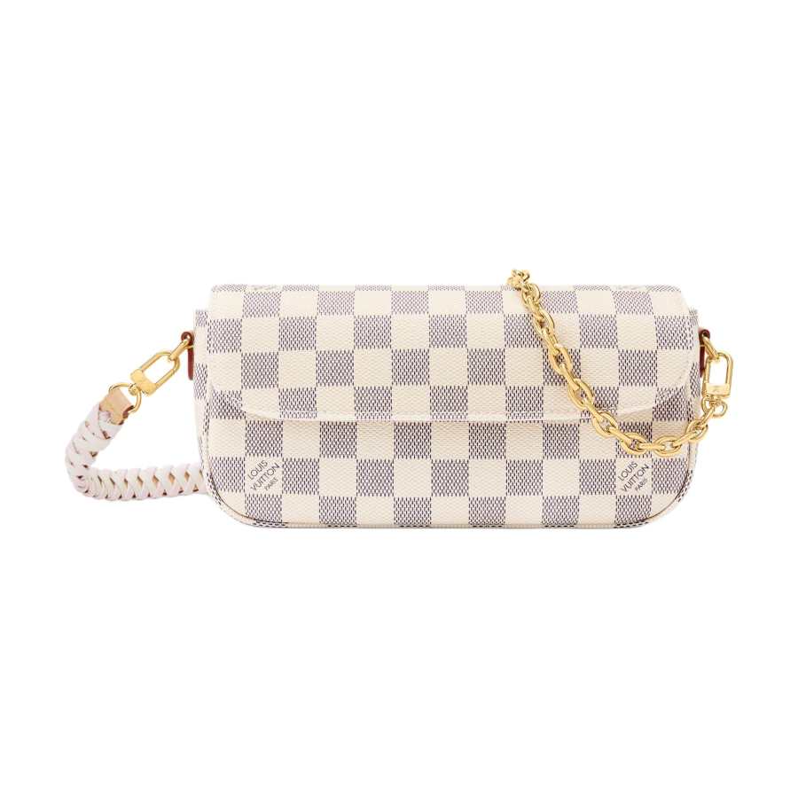 LOUIS VUITTON IVY Coated Canvas Shoulder Bag, Wallet Women's Light Purple & Beige