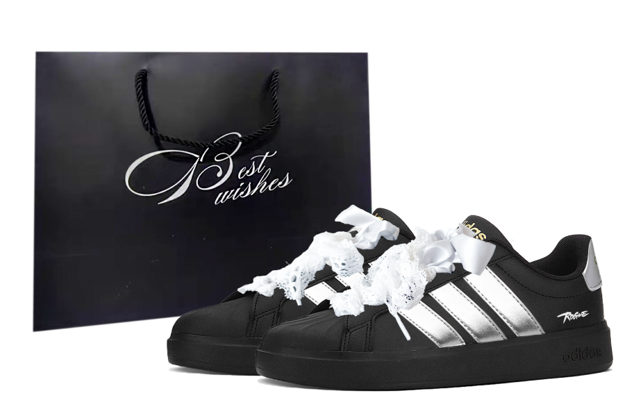 Adidas Adidas Street Talk Shopping Bag, Joy Mountain, Silver Trimmed Sweet Shoes Abrasion Resistant Lightweight Cushioning