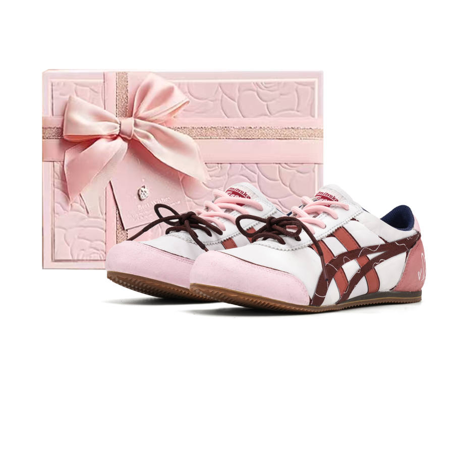 Onitsuka Tiger Track Trainer Berry Heart Box Low top Casual Shoes Unisex Pink Romantic