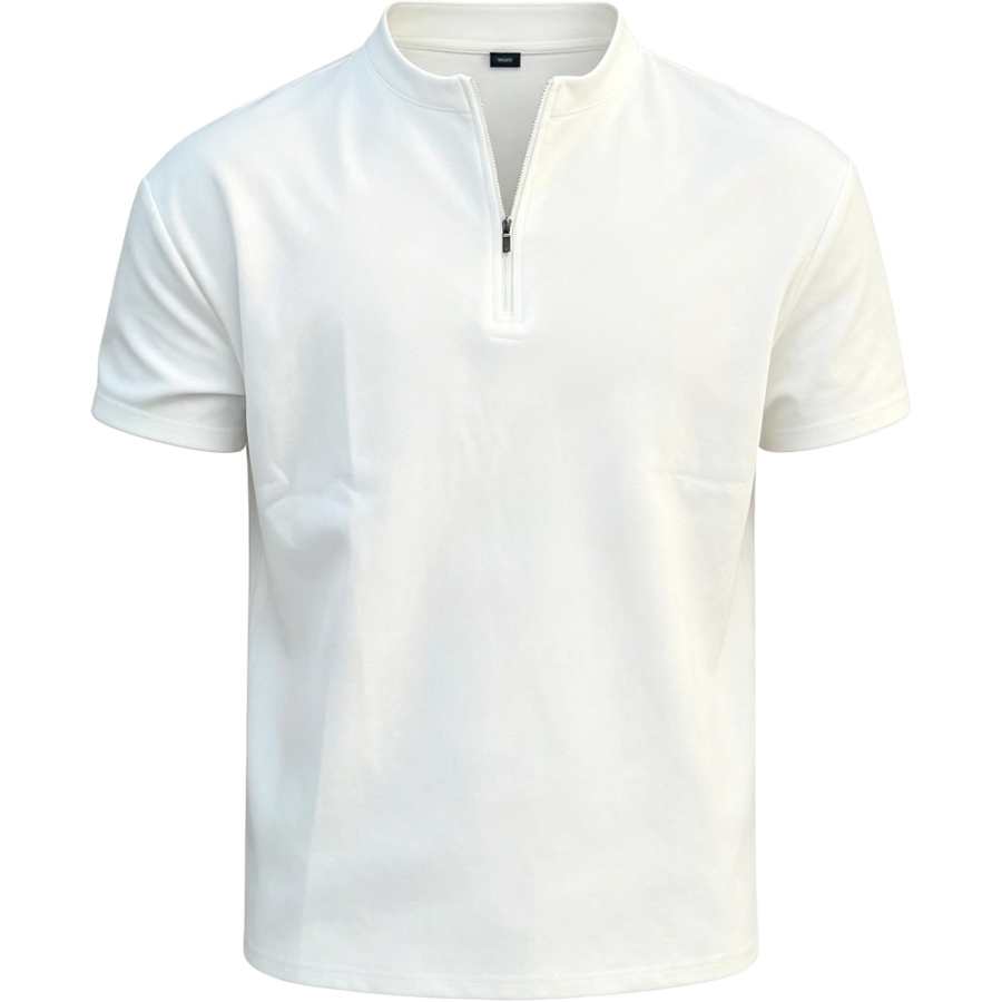 Lnga Landgre T Shirts Men's Henry Collar Moderate Heavyweight