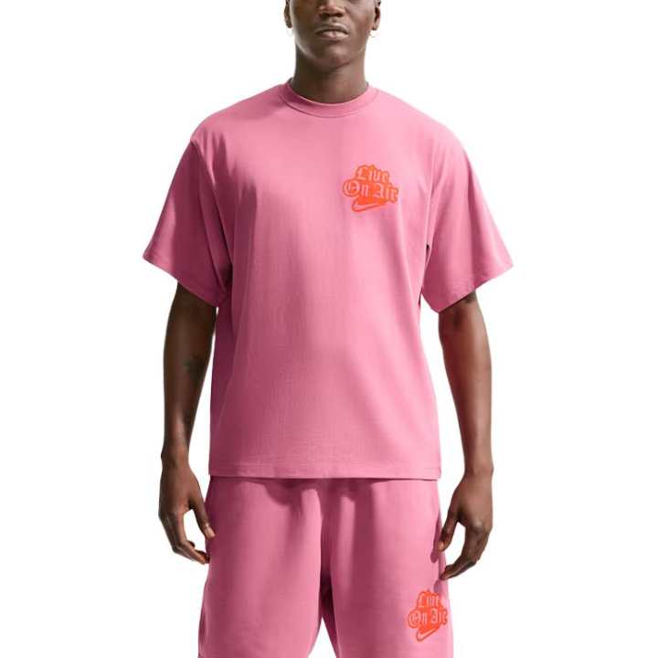 Nike Nike Solo Swoosh T Shirts Men's Red Peony Crew Neck