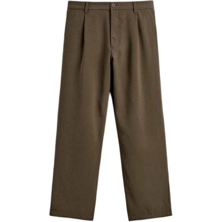 ZARA Casual Pants Men's Brown/Dark Taupe Moderate Straight Fit Pants