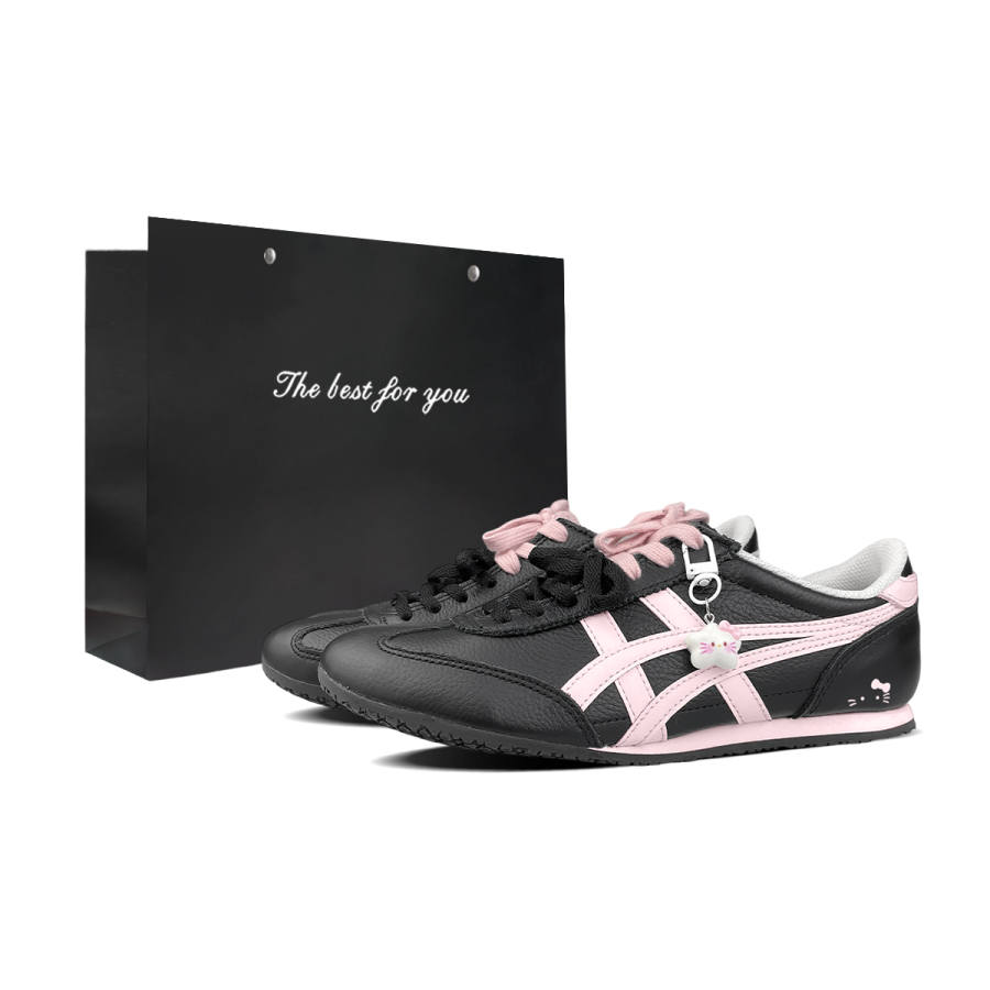 Onitsuka Tiger Machu Racer Slip Resistant Abrasion Resistant Low top Casual Shoes Unisex Black
