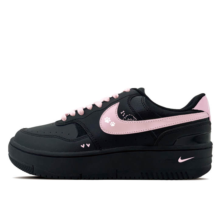 Nike Nike Gamma Force Pink Mist Synthetic Leather Abrasion Resistant Low top Skateboard Shoes Women's Black