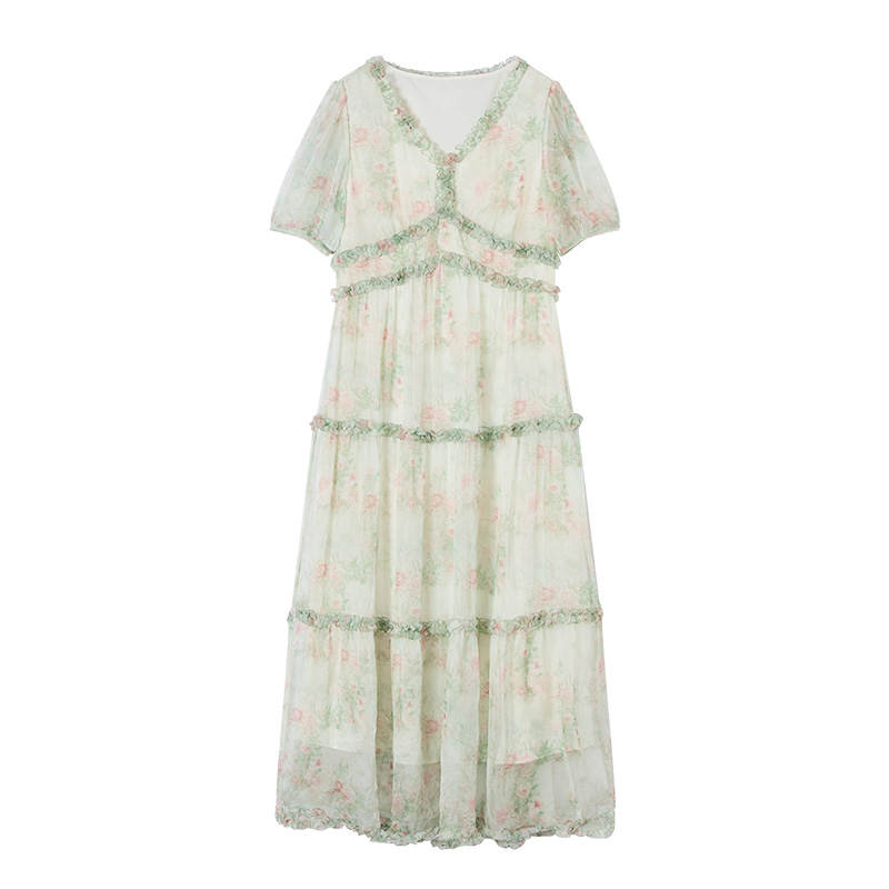 XIANGYING Short Sleeved Dress Women's