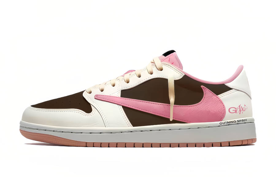 Jordan Jordan x Travis Scott Air Jordan 1 Sweet Cool Girl Slip Resistant, Abrasion Resistant, Breathable Low top
