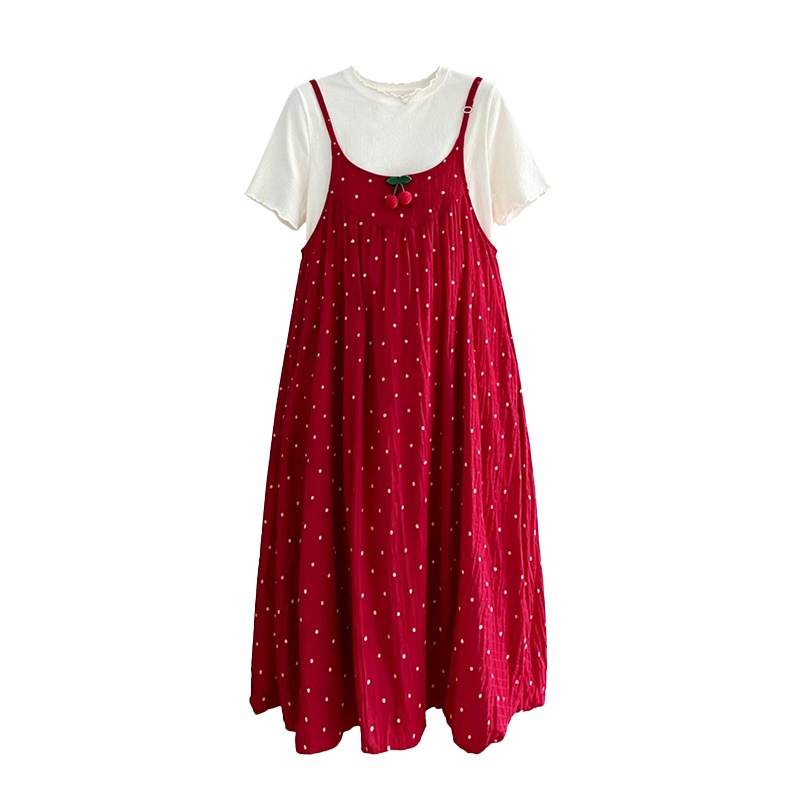 SYEEE WITH U Two Piece Skirt Sets Women's Crew Neck Thin Mid Length