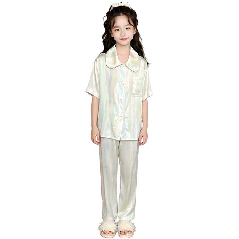 TNTX Kids Loungewear Sets Lapel Thin Skirt Set