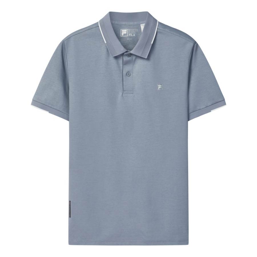 FILA F.C. Polo Shirts Men's Polar Ice Blue BU Polo Collar Moderate Straight Fit